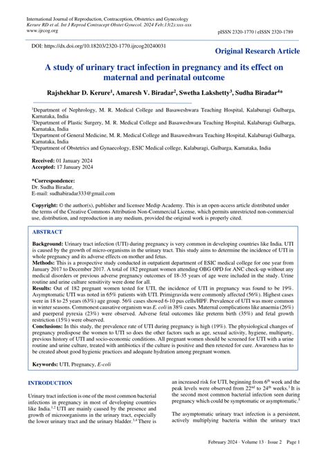 Urinary Tract Infection in Pregnancy and Its Effects on Maternal .
